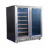 Husky Dual Door Wine Cabinet and Drink Chiller Stainless Steel - HUS-WC66B-ZY